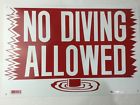 033631014139 Unbranded No Diving Allowed Plastic Sign Red White