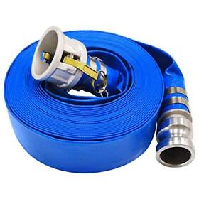 1.5inch X 50foot Blue Pvc Backwash Hose For Swimming Pools Heavy Duty Discharge
