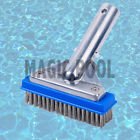 11020 Magicpool Pool Brush Algae Stainless Steel Bristles Aluminum Handle Spa