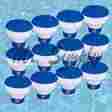 11063m Mr Simply 12pcs Pool Spa Chemical Dispenser Floater Chlorine Bromine Tablets Tabs