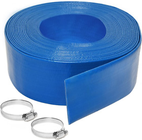 2 Inch X 50-feet Pvc Swimming Pool Backwash Hose Reinforced Discharge Heavy Duty