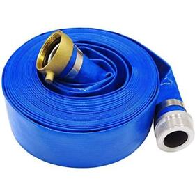 2inch X 100ft Blue Pvc Backwash Hose For Swimming Pools Heavy Duty Discharge