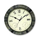 31536660 Swim Central Faux Stone Roman Numeral Outdoor Clock 257554471996