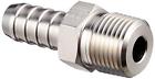 B2hf-ss 6-6 Parker Hannifin Stainless Steel Barb Connector To Male Pipe Hose