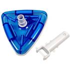 612289937757 Poolwhale Sea Thru Transparent Triangular Blue Vacuum Head