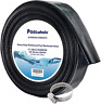 7445004998916 Poolwhale Heavy Duty Thick Black Backwash Pool Hose