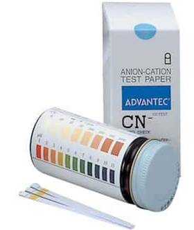 07030070 Advantec 07030100 Test Strips Nickel Check Ni2 To 1000 Ppm 100 Strips/pk