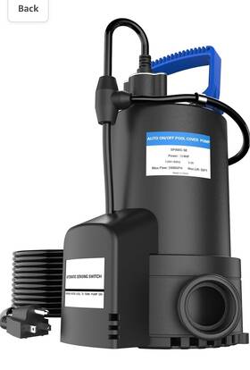 Sp400c-5e Agiiman Pool Cover Pump Automatic On Off - 1/4 Hp Submersible Water Fs