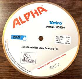 Wg1000 Alpha Professional Tools 10 Inch Glass Tile Wet Vetro Blade -