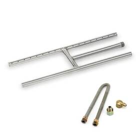 Ss-h-18 American Fireglass 817901011857 18 Inch X6 Stainless Steel Natural Gas H-style Burner Fire Glass