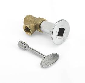 American Fireglass 817901017019 90 Degree 1/2 Inch Key Valve With Chrome Cover Plate And Afg - Afg-keyvalve-90