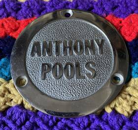 Abf-18a Anthony Pools - Vintage Alloy Brass Lid Or Cover