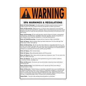 4511ws1218e Aqtech Rules Sign For Spa