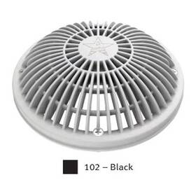 8mf102 Aquastar 8 Inch Round Moflow Suction Outlet Cover And Mud Frame - Black