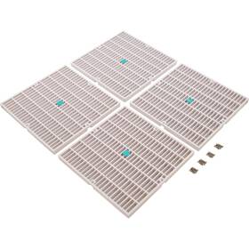 24nf101 Aquastar Pool Products Drain Cover Only Flat 24 Inch Square 4x12 White Vgb