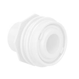 Aquastar Pool Products 883612001371 301 1 Inch Flush Mount Return Fitting With Water Stop - White
