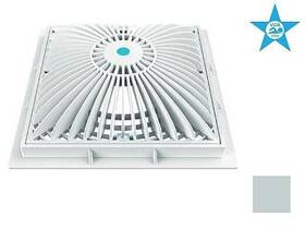 9mf103 Aquastar Pool Products 9 Inch Square Moflow Suction Outlet Cover And Mud Frame Gray New