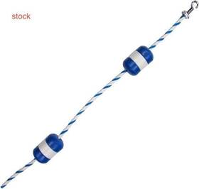 Aqrlk10075bw Aquatic Technology Pool/marine Safety Rope And Float Kit - 100 Feet 3/4 Inch Blue/white Floats