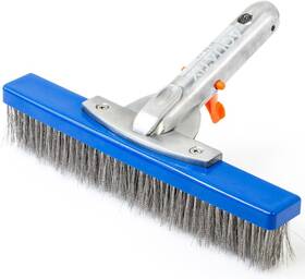 Pd-4563 Aquatix Pro Heavy Duty Pool Brush Durable 10 Inch Swimming Gray Blue