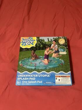 2622031 Bestway H20go 65 Inch Inflatable Splash Pool Pad Shallow Wading Water Sprayer Kids Dogs