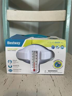 58668e Bestway Flowclear Pool Chemical Floater With Chemguard Glove New Child Lock