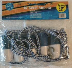 Blu Seal 022372585138 New 16ft Feet Swimming Pool Safety Rope And Float Divider Line With Stainless Hook