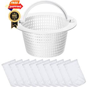 Boao 760385561243 Replacement Pool Baskets For Skimmers Above Ground White Handle