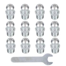 1079450 Boxob 12pcs Grease Zerk Fittings 1/4in28 Sae Straight Thread Nipples T