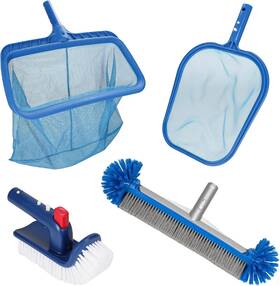Usao80001 Brand Ahomdoo 4-piece Pool Cleaning Kit With Professional Leaf Skimmer Mesh Net 17.5