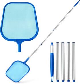 Lopbw8xg1w Brand Loiyadn Pool Skimmer - Net With 5 Aluminum Pole Bule Poles