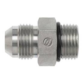 6400-06-08-o Brennan Steel Jic Flared Tube Fitting Straight 3/8 Inch Od Male X