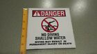 C611501 Unbranded Danger No Diving Message Non Slip Surface Ceramic Tile