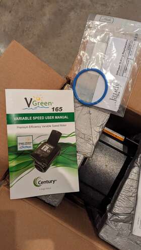 Evq165 Century Variable Speed Motor Vgreen 1.65hp 115/230v For Swimming Pool And Spa