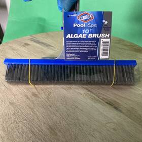 677665 Clorox 10 Inch Swimming Pool Spa Stainless Steel Algae Brush Brand New Push And Click