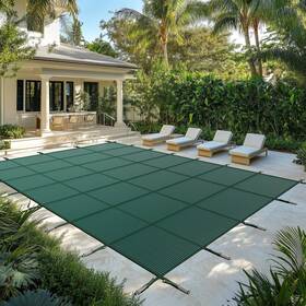 Ct-tfer1640-green-fba Colourtree 16ft X 40ft Inground Pool Safety Cover Green Hd Mesh Triple Stitched