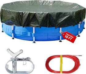 Cs-jh125ycz212101 Covall 21ft Round Hd Winter Pool Cover For 18ft Above Ground Pools