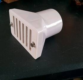 25533-000-000 Custom Molded Products Replacement Pool Gutter Deck Drain White Measurements In Photos