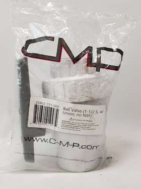 25802-151-000 Custom Molded Products Cmp 1 1-1/2 Socket With Union No Nsf Ball Valve