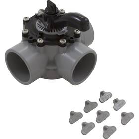 25933-201-000 Custom Molded Products Diverter Valve 2in S X 2.5in Sp 3-way Gray