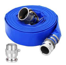 X00335b5k9 Davco 2 Inch Id X 50 Ft Pool Backwash Hose Heavy Duty Reinforced Blue Pvc Lay Flat