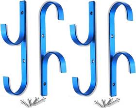 Dazzyd 793345042896 Flowerbeauty Pool Pole Hanger Premium Aluminium Holder Set Ideal Hooks Blue