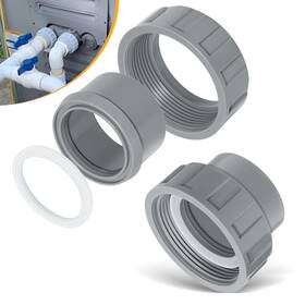 D-006723f Deargooday 2 Inch Pvc Connector 006723f With Nut Heater Flange Kit Fit For Raypak Pool