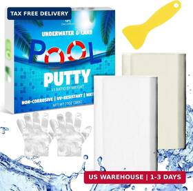 A0205 Decorrom Pool Putty - 10oz 2 Part Epoxy Repair Kit Leak Sealer For Fixing Leaks