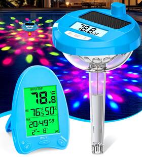 Ct913-sl Deeprblu Solar Digital Pool Thermometer Wireless Floating With Light Sho