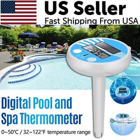 Digital Solar Powered Outdoor Floating Waterproof Rainproof Pool Spa Thermometer