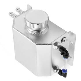 Xy1402 Duzforei Silver Coolant Overflow Tank Aluminum Radiator 1 L Universal Reservoir