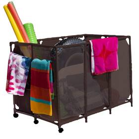 Xxl-455119-br Essentially Yours Pool Noodles Holder Toys Floats Balls And Equipment