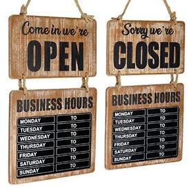 Excello Global Products Business Hours Hanging Chalkboard Rustic Welcome
