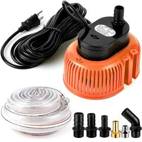 Famyun 850gph 850 Gph Submersible Pool Cover Pump - Quiet And Powerful Orange New