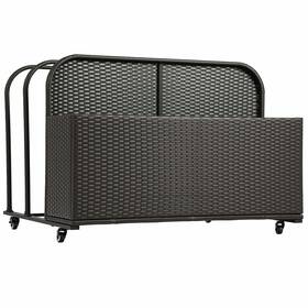Mc-cwl100-brown Fdw Pool Float Storage Wicker Toy Outdoor Patio Outside